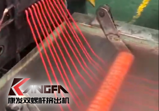 康發(fā)售后服務(wù)無止境！客戶水拉條JSH-75雙螺桿造粒機(jī) 普通玻纖增強(qiáng)改性售后維保記